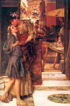 サー・ローレンス・アルマ・タデマ Painting - 別れのキス ロマンチックなサー・ローレンス・アルマ・タデマ